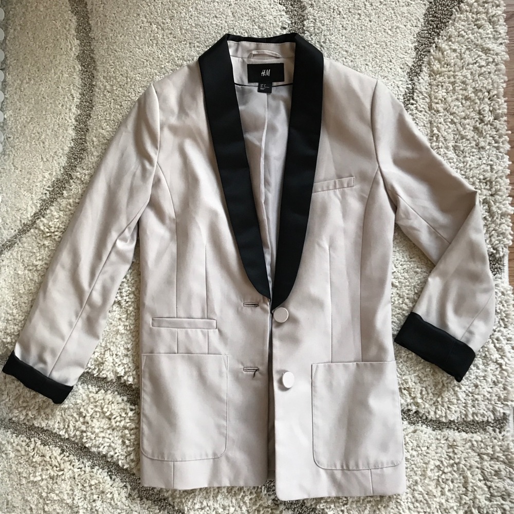 H&M Cream Slim Fit Blazer size 4 /eur 34
